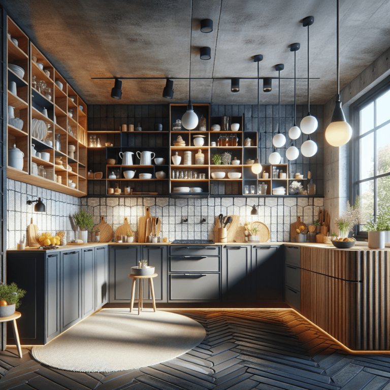 anthrazitfarbene Eck-Küche-Essen