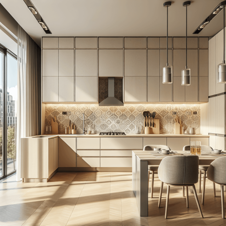 beige Barrierefreie Küche-Essen