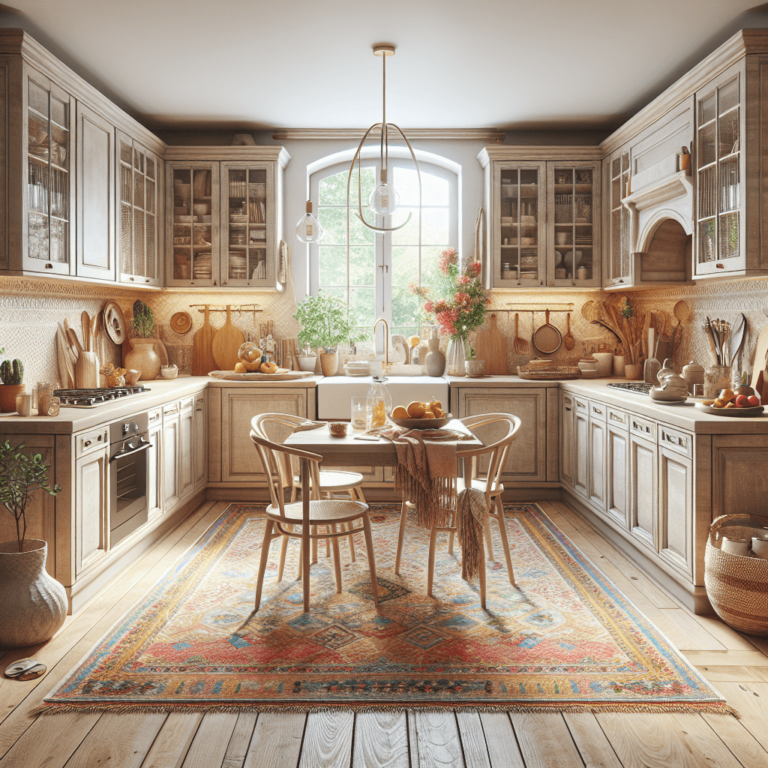 beige Boho Style Küche-Essen