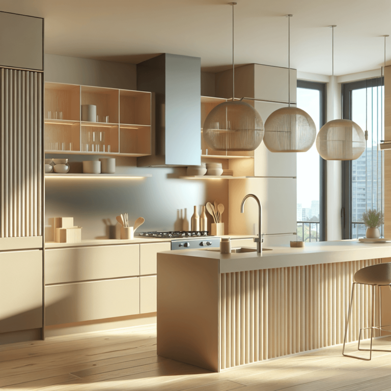 beige Komplett Küche-Essen