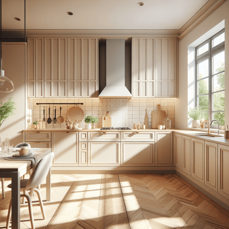 beige Küche im skandinavischen Stil-Essen