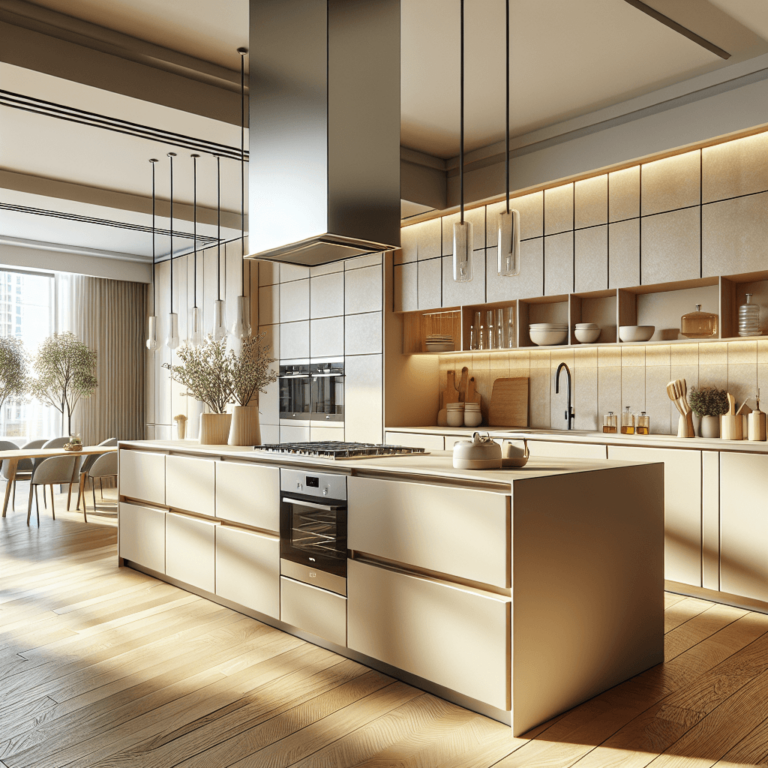 beige Minimalismus Küche-Essen