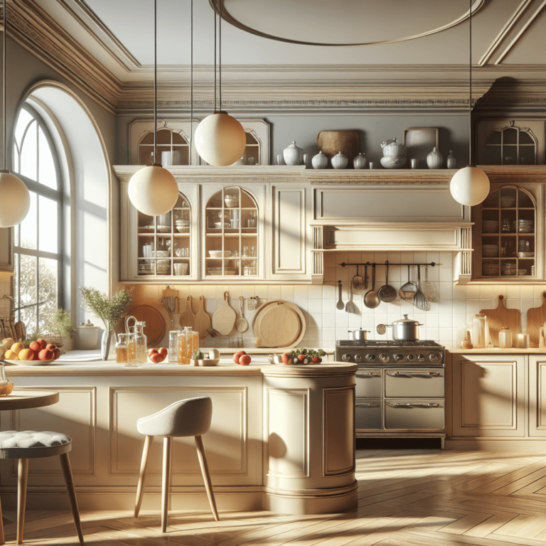 beige Retro Küche-Essen