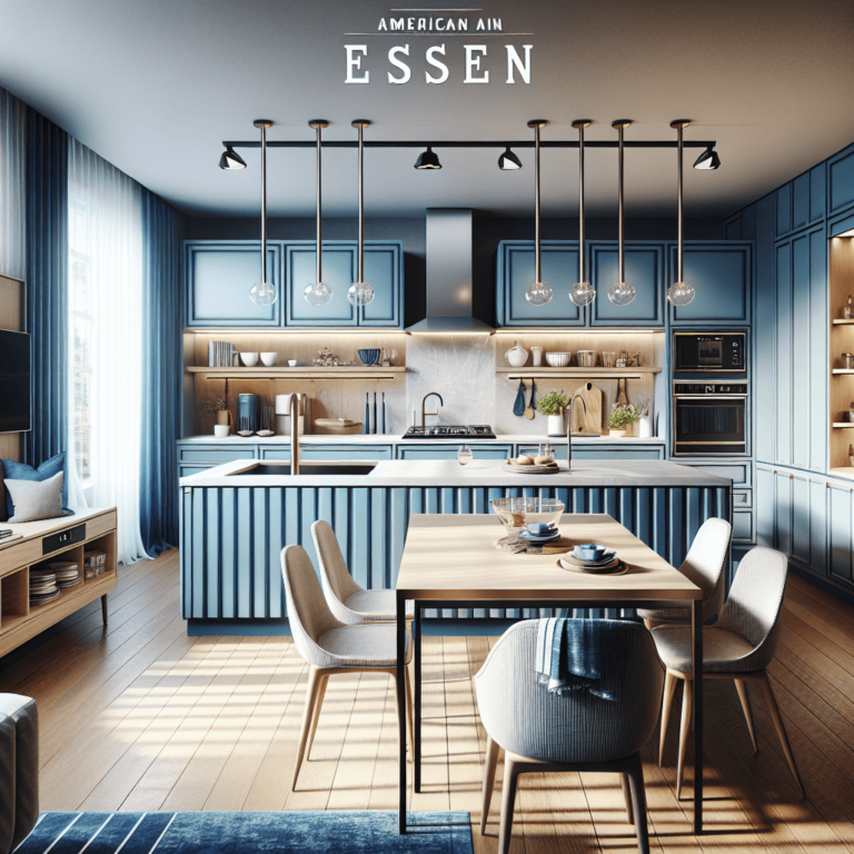 blaue Amerikanische Küche-Essen