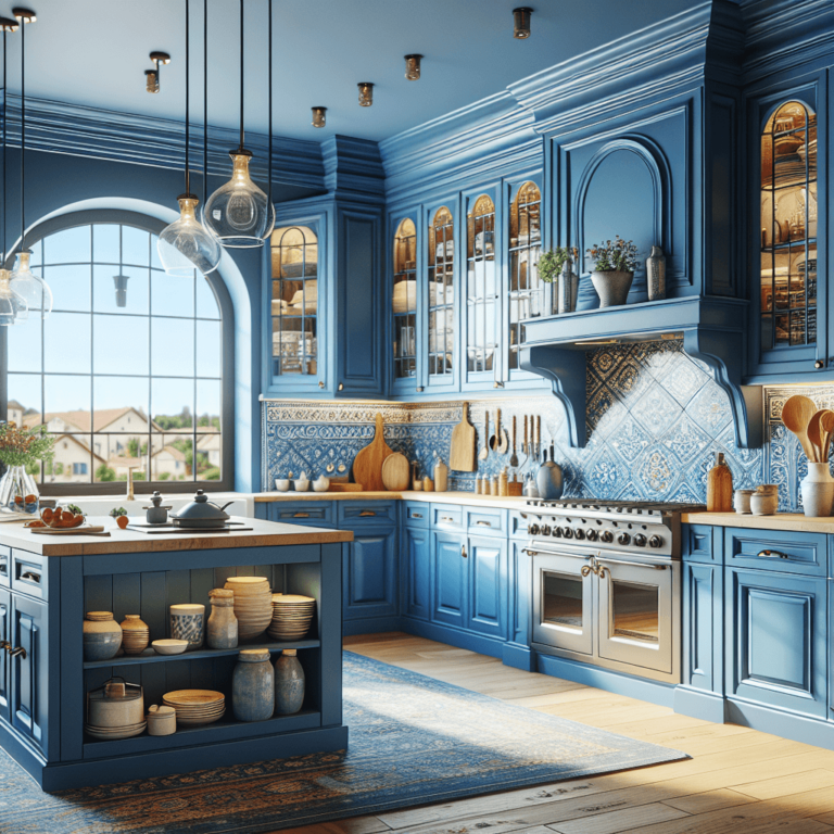 blaue Mediterrane Küche-Essen