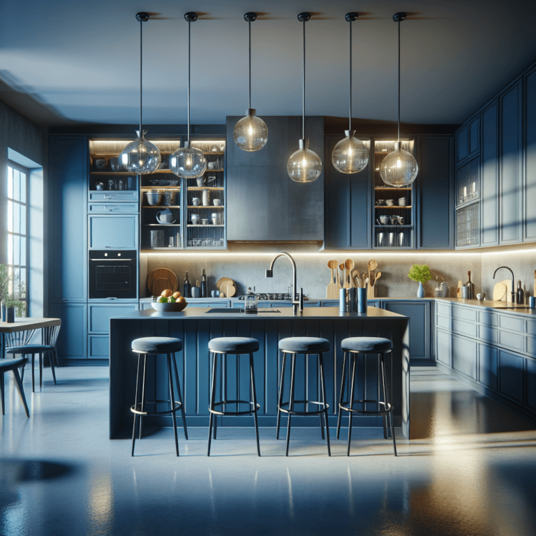 blaugraue Barrierefreie Küche-Essen