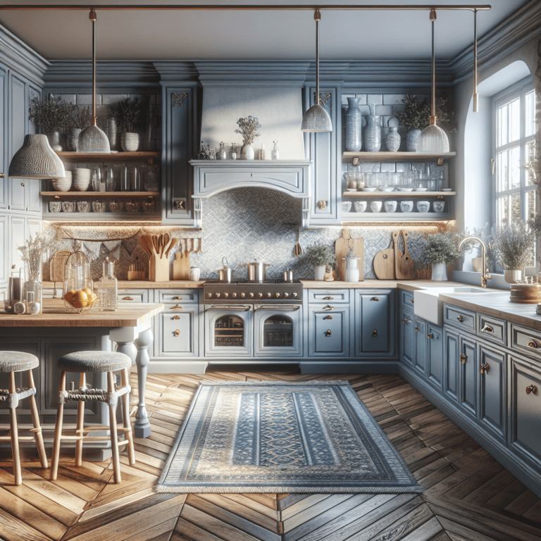 blaugraue Boho Style Küche-Essen