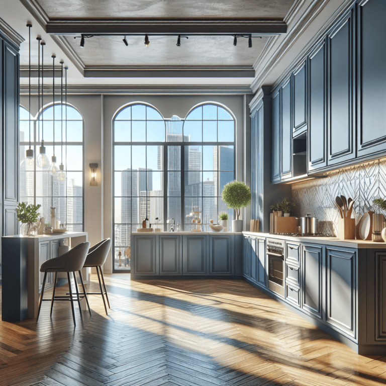 blaugraue Komplett Küche-Essen