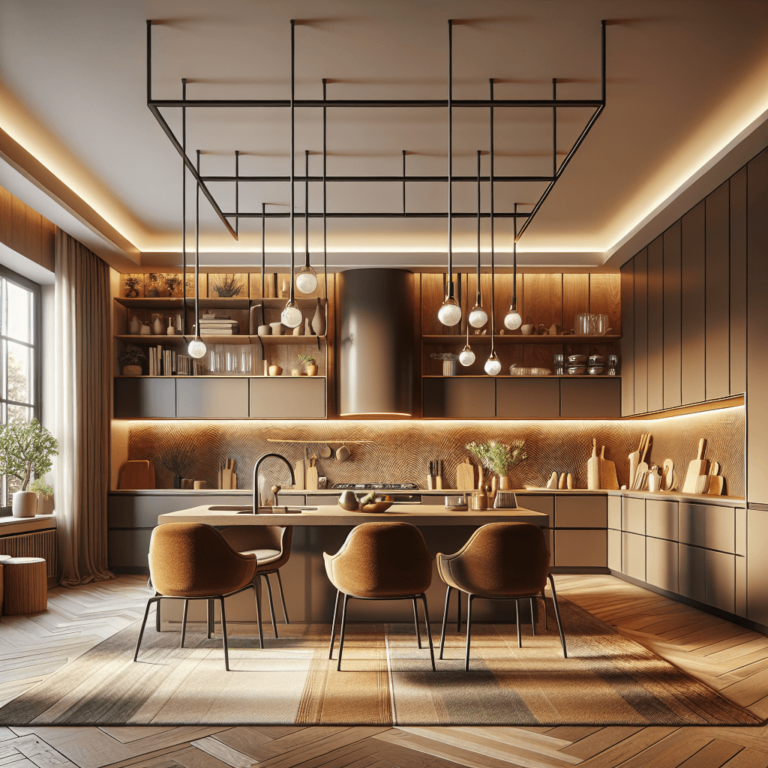 braune Anrichte Küche-Essen