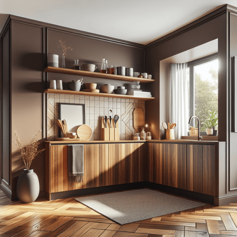 braune Eck-Küche-Essen