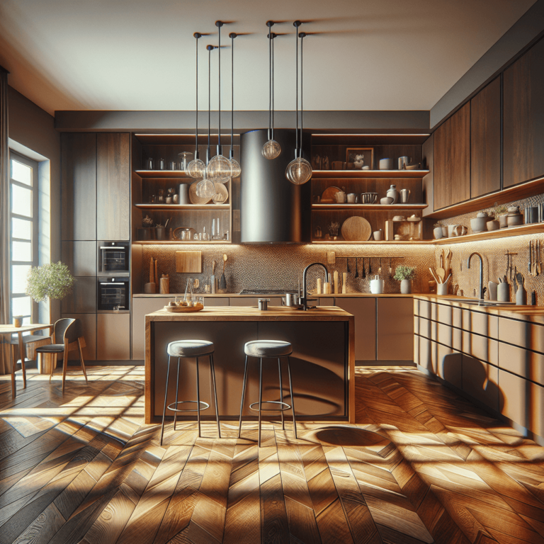 braune Komplett Küche-Essen