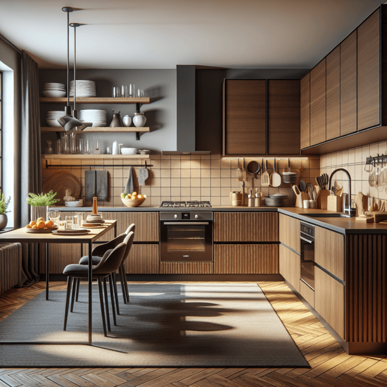 braune Singleküche-Essen