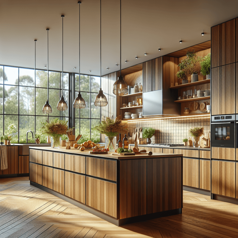 braune mehrzeilige Küche-Essen