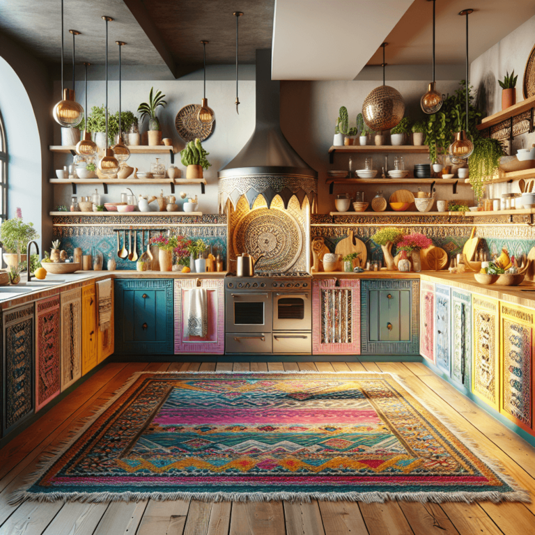 bunte Boho Style Küche-Essen