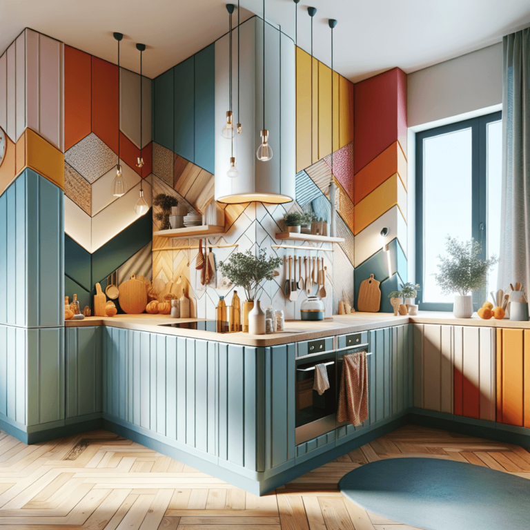 bunte Eck-Küche-Essen