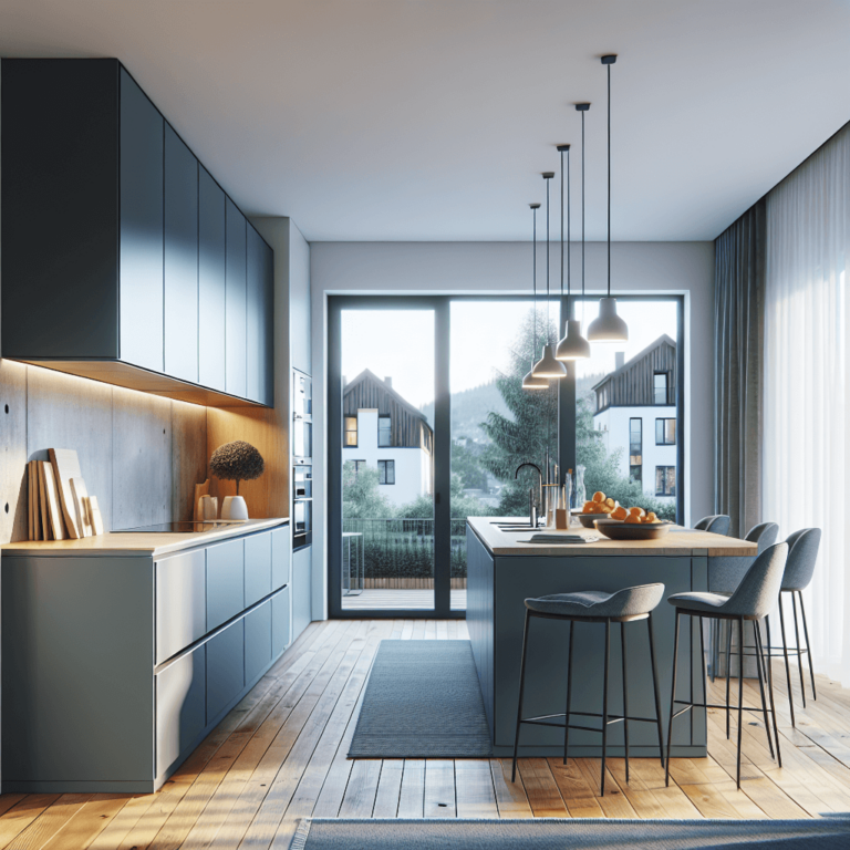 bunte Freistehende Küche-Essen