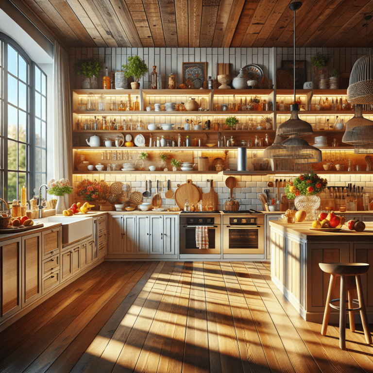 bunte Landhausküche-Essen