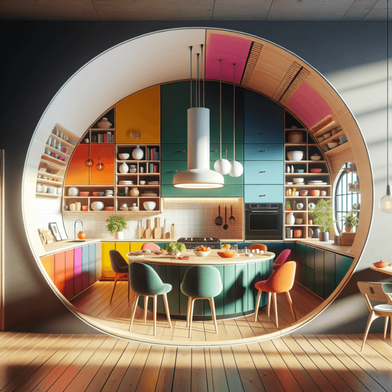 bunte Rondell Küche-Essen