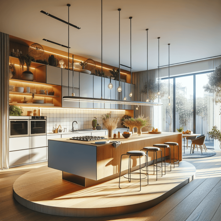 bunte Schwebende Küche-Essen