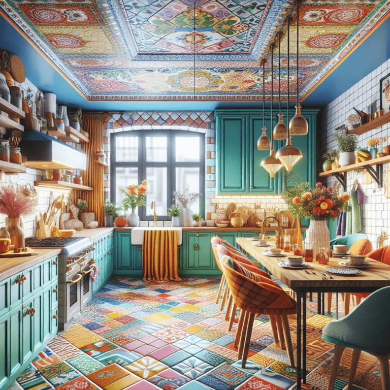 bunte Wohnküche-Essen