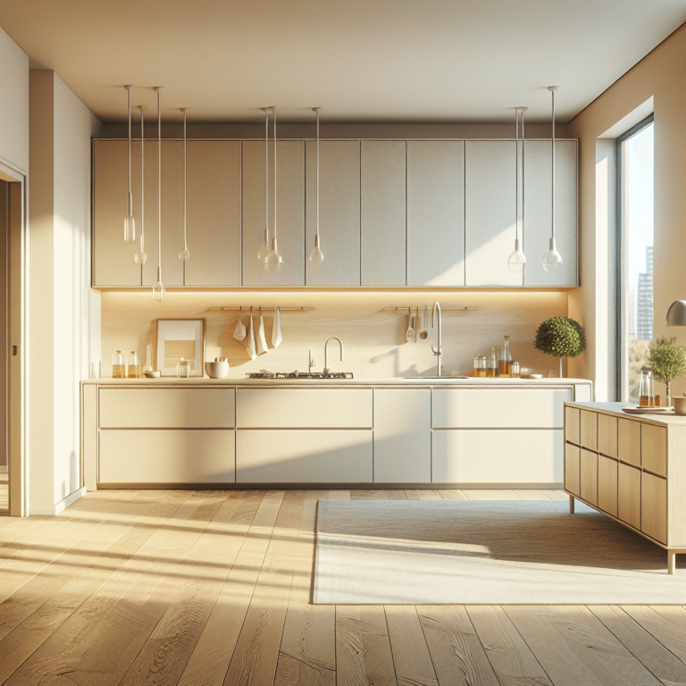 cremefarbene Anrichte Küche-Essen