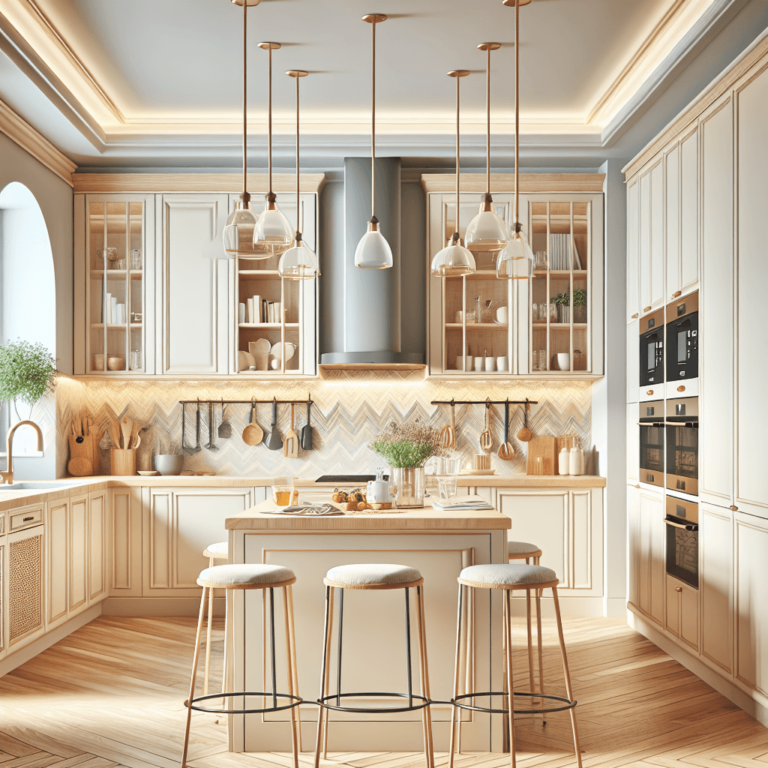 cremefarbene Barrierefreie Küche-Essen