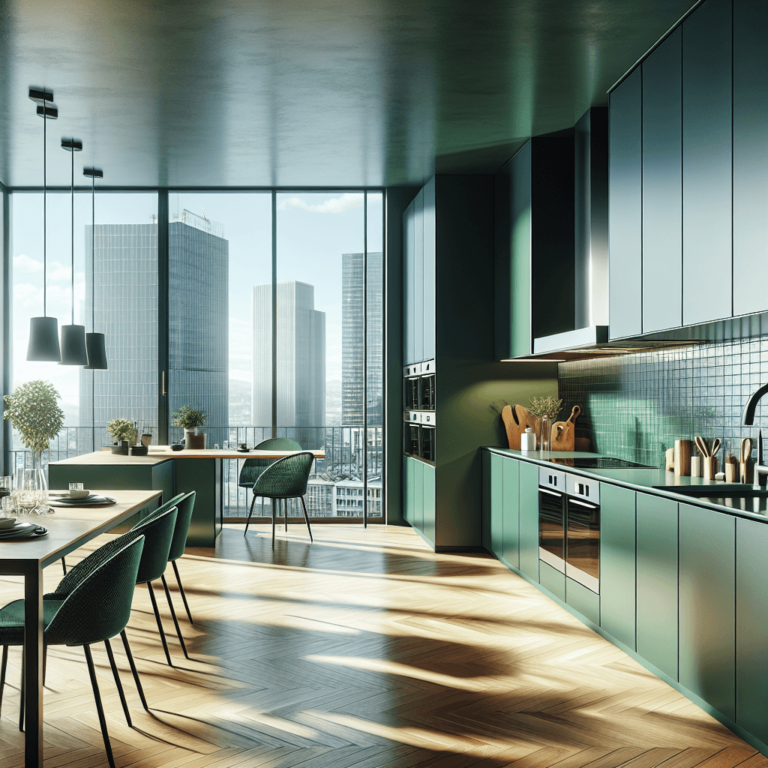 grüne Anrichte Küche-Essen