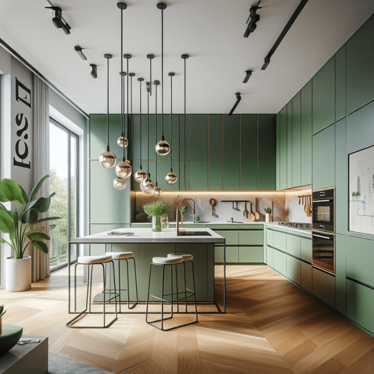 grüne Barrierefreie Küche-Essen