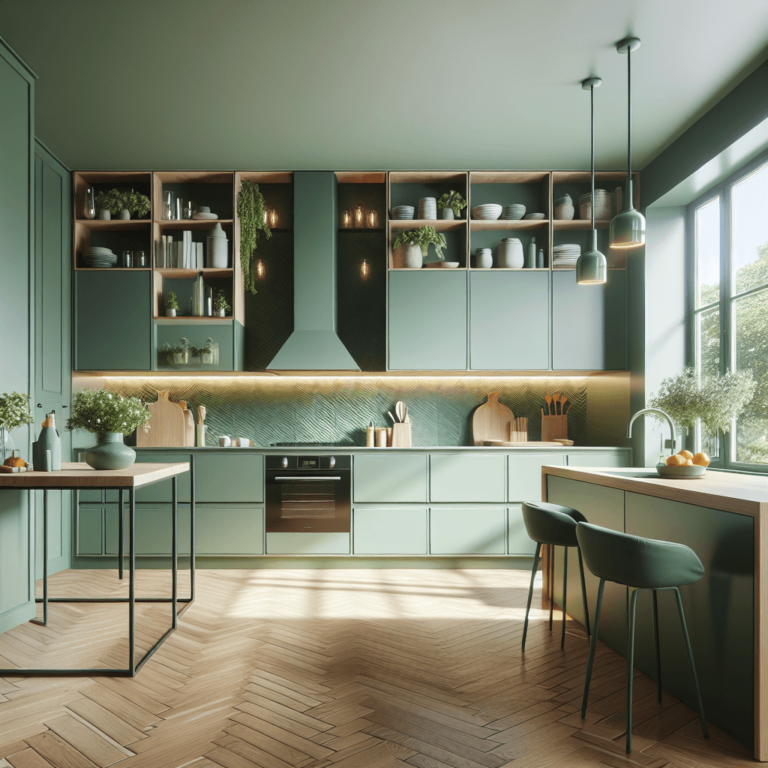 grüne Minimalismus Küche-Essen