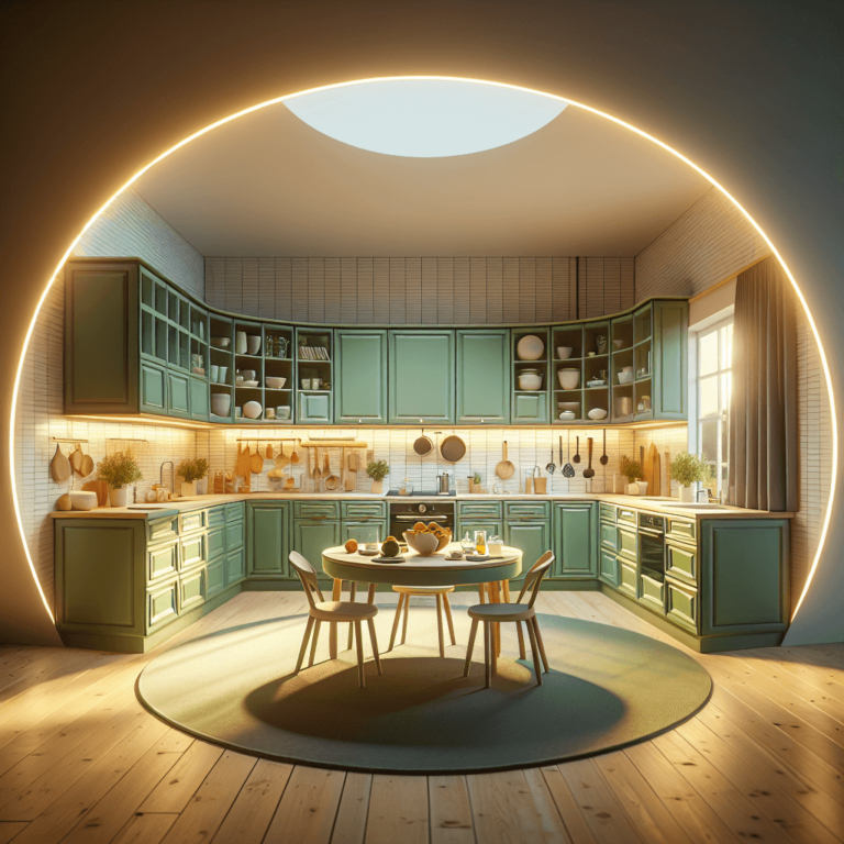 grüne Rondell Küche-Essen