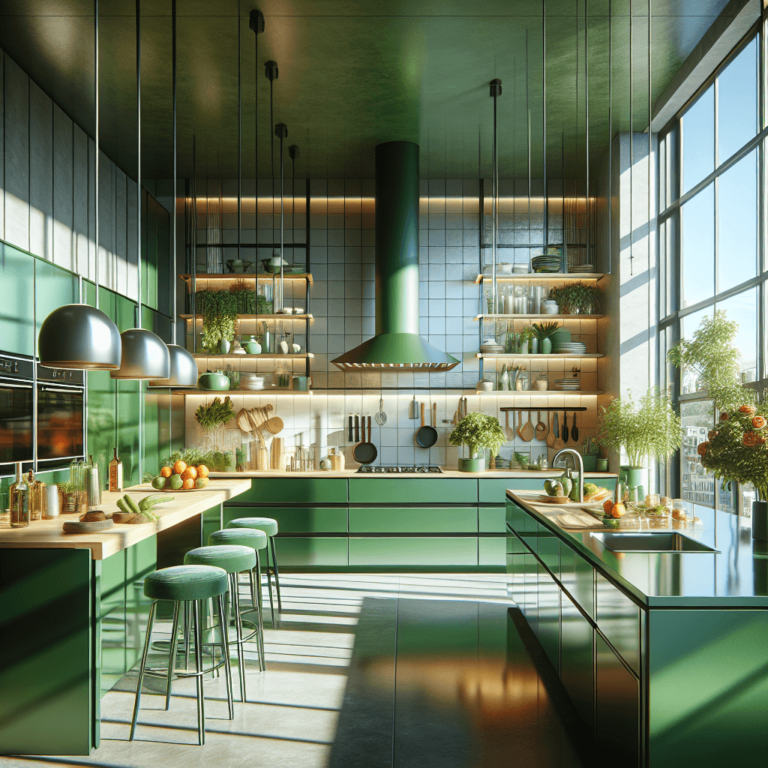grüne Wohnküche-Essen