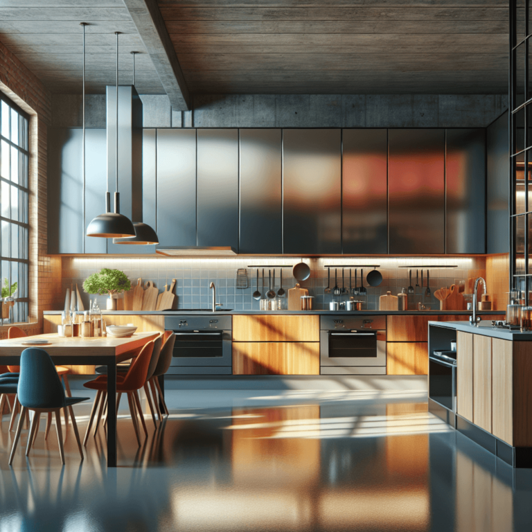 hochglanz Industrial Style Küche-Essen