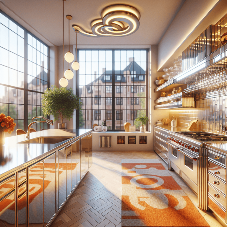 hochglanz Küche im Art-Deco-Stil-Essen