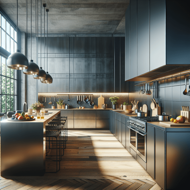 matte Industrial Style Küche-Essen