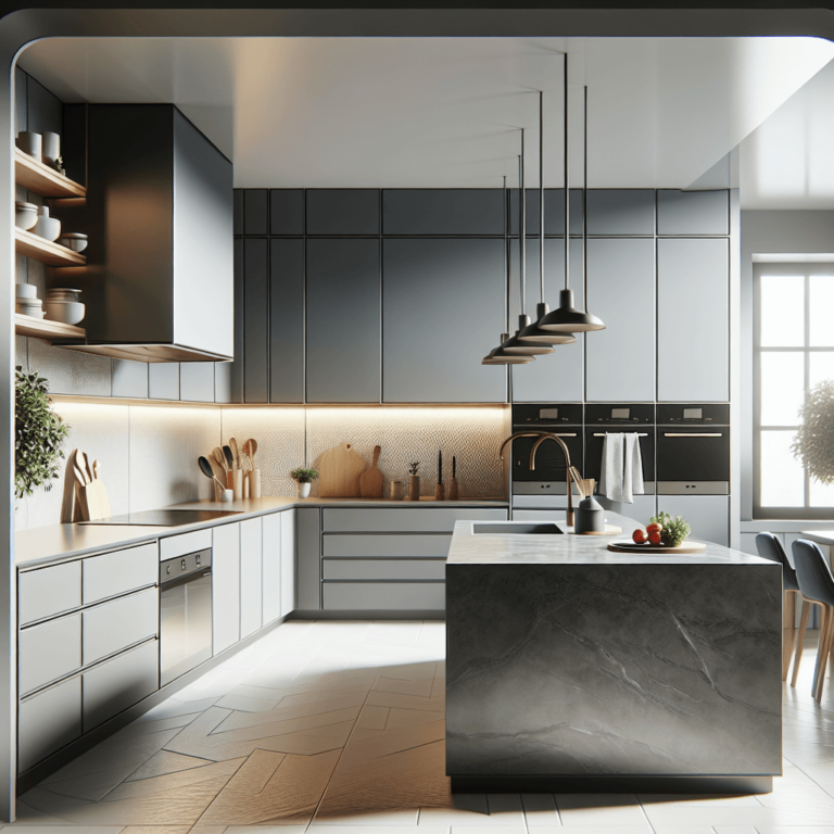 matte Küche in G-Form-Essen