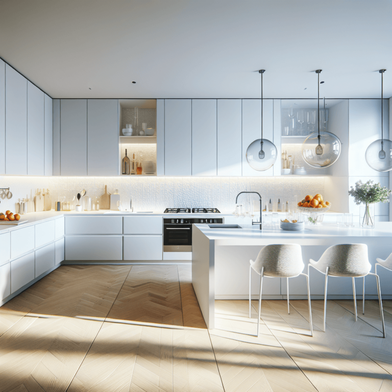 weiße Minimalismus Küche-Essen