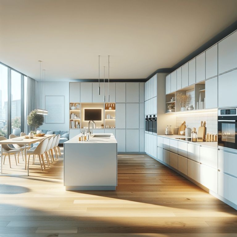 weiße Modulare Küche-Essen