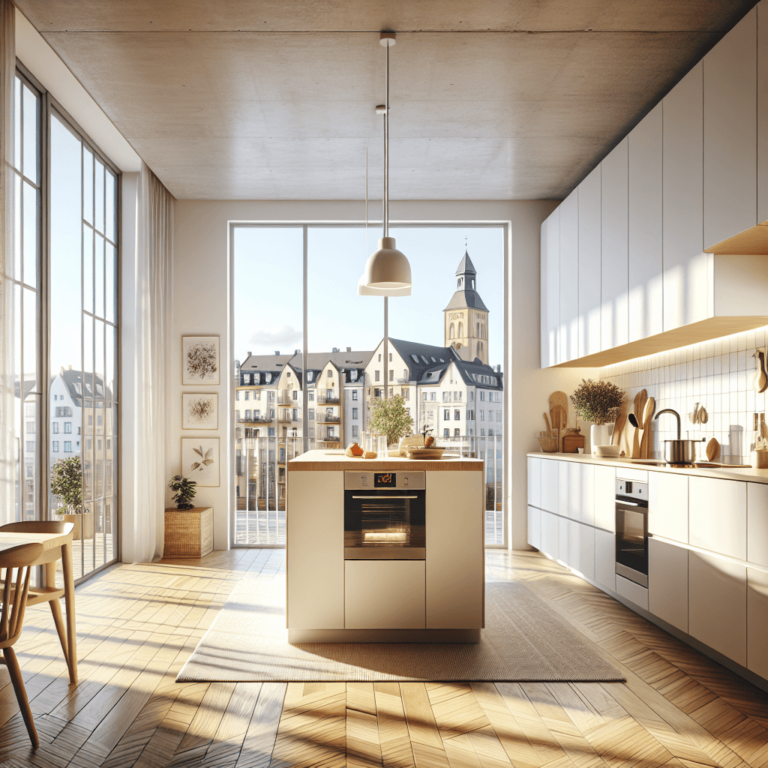 weiße Singleküche-Essen