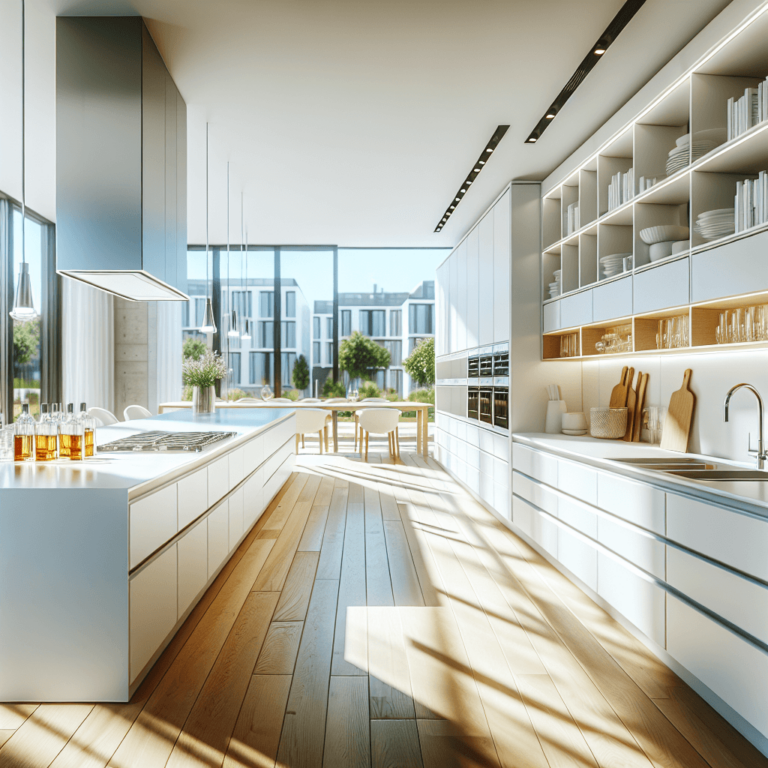 weiße mehrzeilige Küche-Essen